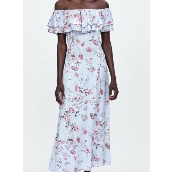 ZARA Floral Print Maxi Dress - Picture 12 of 12